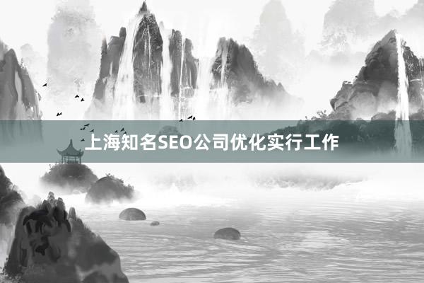 上海知名SEO公司优化实行工作